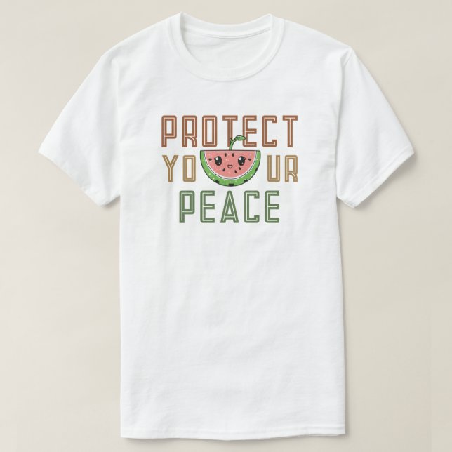 Camiseta Proteja a sua paz (Frente do Design)