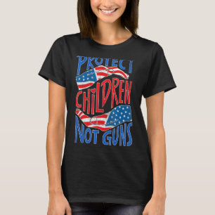 Camiseta Proteja Crianças Não Armas Anti-Armas Controle de