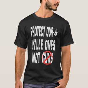 Camiseta Proteja Crianças Pequenas Não Armas Vestem Laranja
