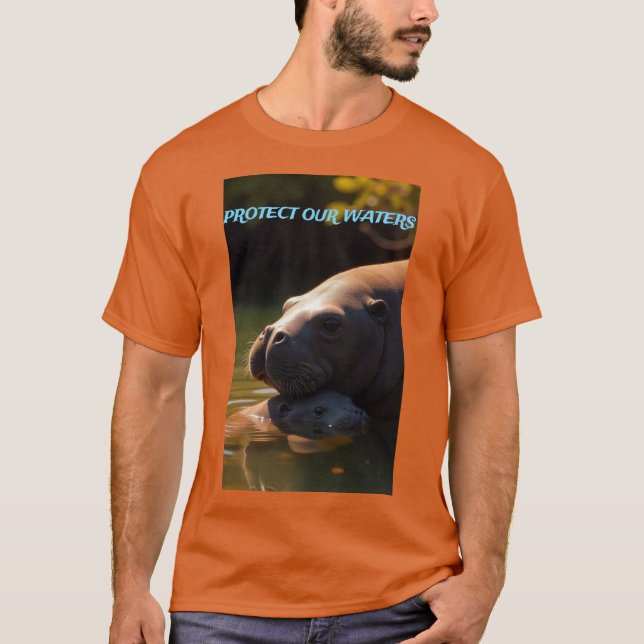 Camiseta Proteja nossas águas (Frente)