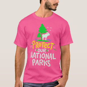 Camiseta Proteja nosso ambiente nacional de acampamento de