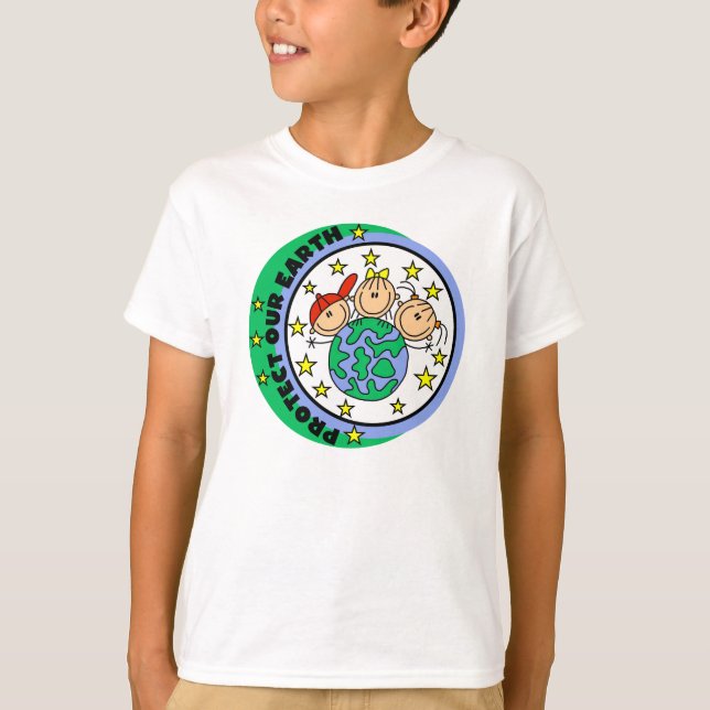 Camiseta Proteja nosso t-shirt da terra (Frente)