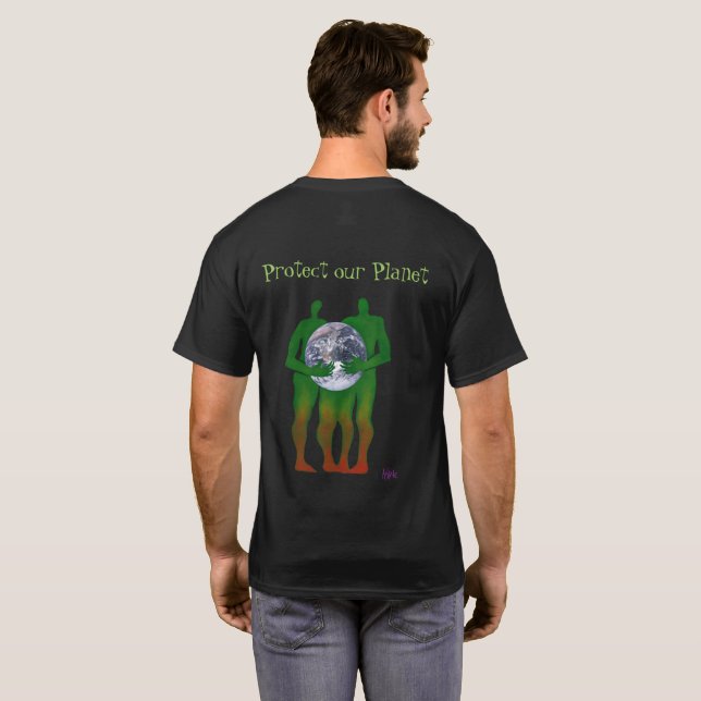 Camiseta Proteja nosso t-shirt do planeta (Parte Traseira Completa)