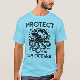 Camiseta Proteja nossos oceanos, ecologia marinha animal