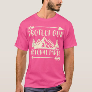 Camiseta Proteja nossos parques nacionais acampando ao ar l