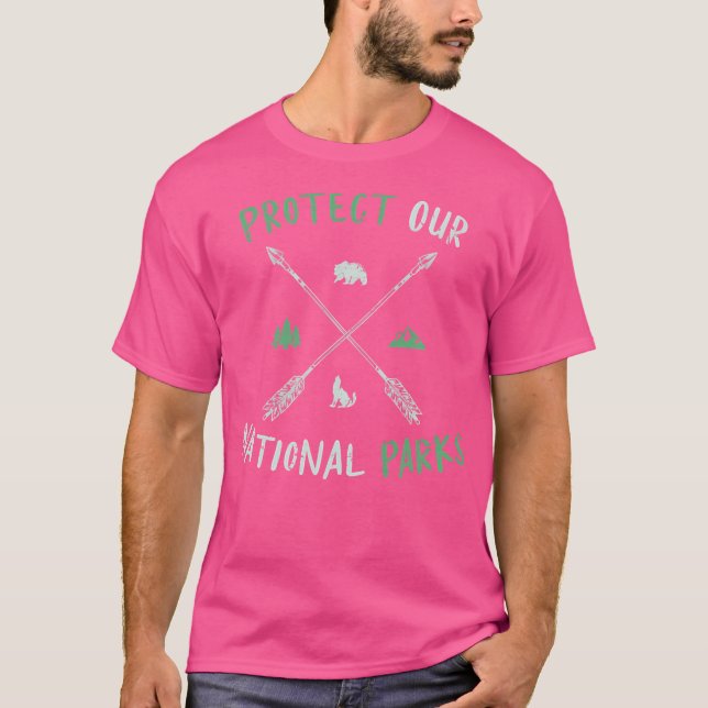 Camiseta Proteja nossos parques nacionais clássicos resiste (Frente)