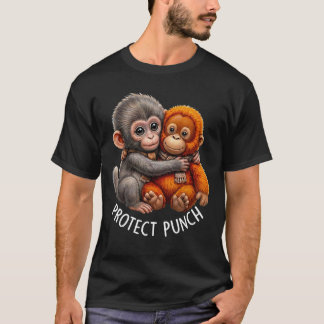 Camiseta Proteja o bebê macaco soco macaco macaco fofo