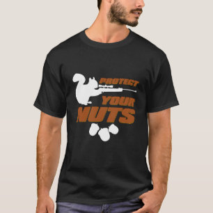 Camiseta Proteja o esquilo engraçado dos seus Loucos com o