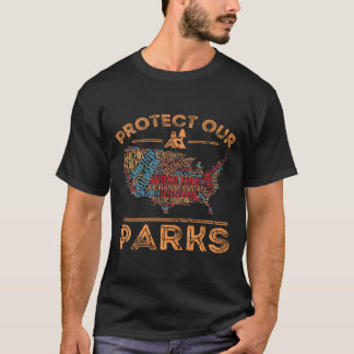 Camiseta Proteja o Mapa do Parque Nacional dos Nossos Parqu