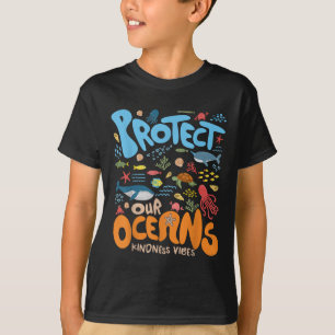 Camiseta Proteja O Nosso Oceano Seja Uma Tartaruga De Tubar
