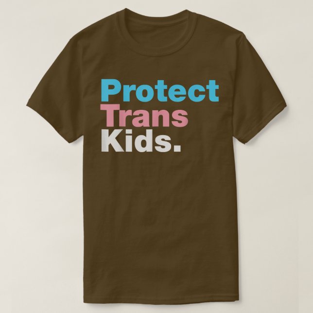 Camiseta Proteja o orgulho LGBT de crianças trans  (Frente do Design)