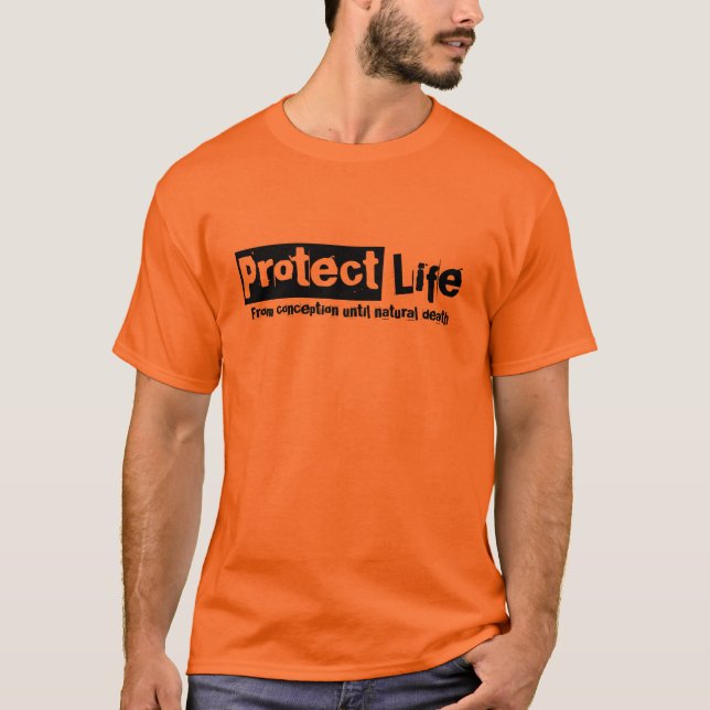 Camiseta Proteja o t-shirt v2 da vida (Frente)