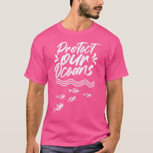 Camiseta Proteja os nossos oceanos de proteção limpa para o