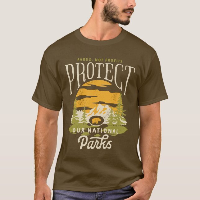 Camiseta Proteja Os Nossos Parques Nacionais Não Resistirem (Frente)