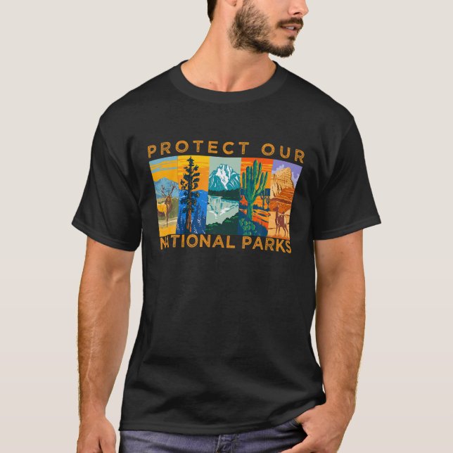 Camiseta Proteja os nossos parques nacionais, o ambientalis (Frente)
