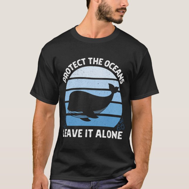 Camiseta Proteja os Oceanos Deixe em Paz (Frente)