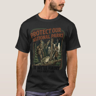 Camiseta Proteja os Parques Nacionais Mothman Críptido Weir
