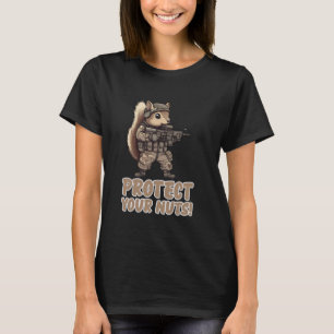 Camiseta Proteja os seus Loucos Ninja Squirrel Samurai
