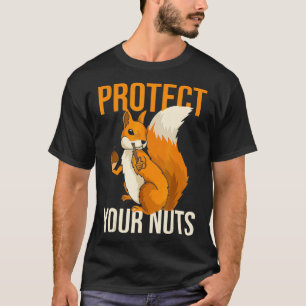 Camiseta Proteja seu Loucos Esquilo, Humor Bonito, Dizendo