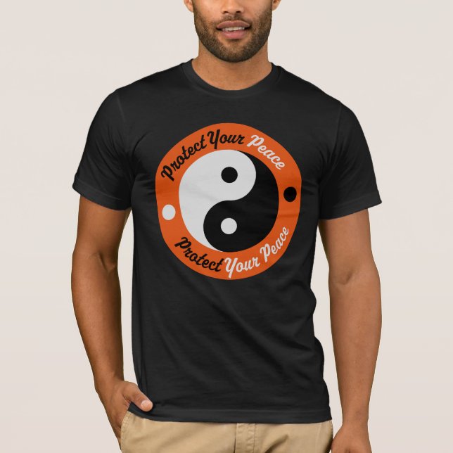 Camiseta Proteja Sua Paz Saúde Mental Bem-Estar Consciente (Frente)