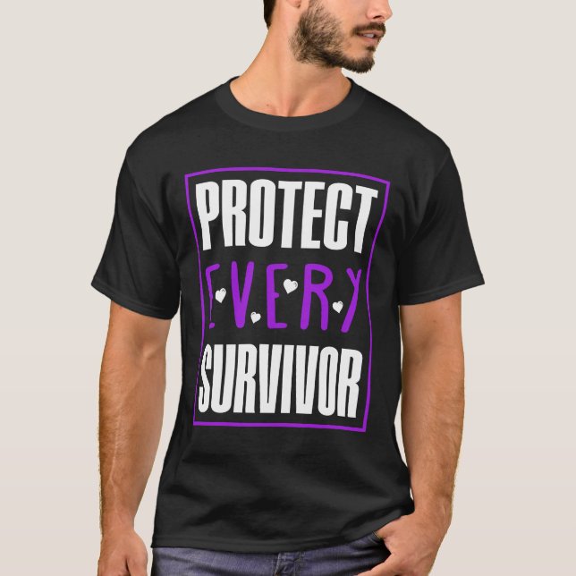 Camiseta Proteja todos os sobreviventes (Frente)