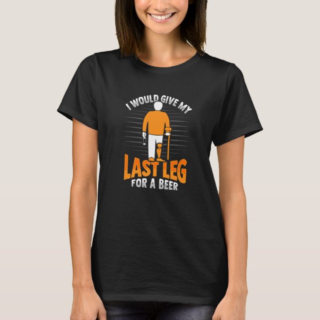 Camiseta Prótese de perna para amputados de perna Piada de  (Frente)