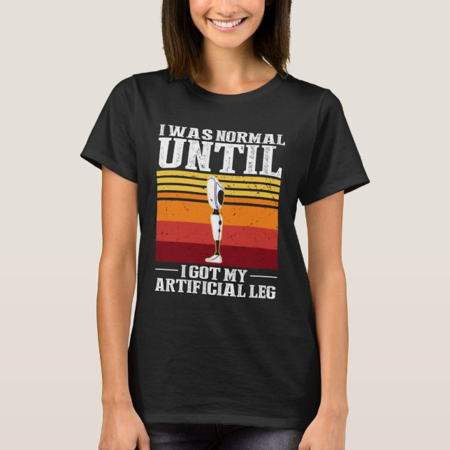Camiseta Prótese Perna para Prótese Perna e Falso Membro 4 (Frente)