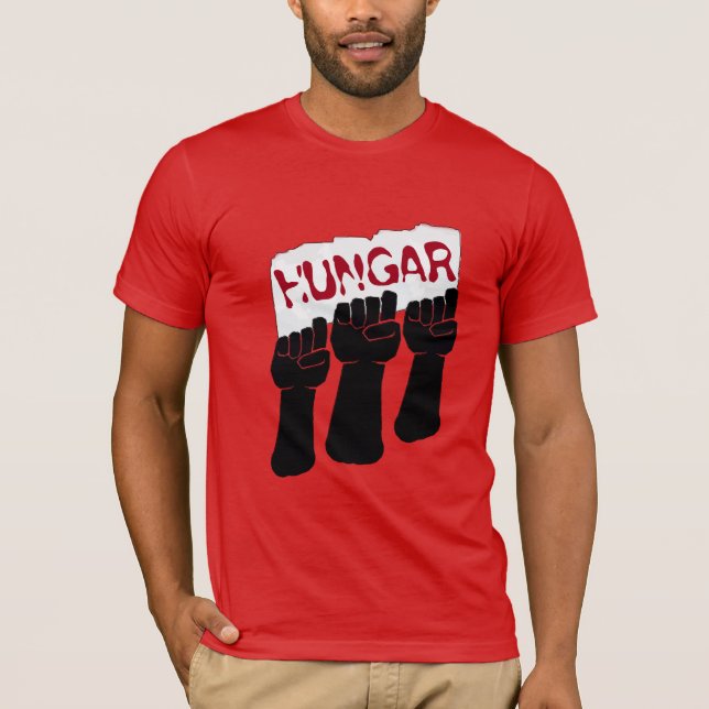 Camiseta PROTESTAR HUNGAR, Editar Texto Para Design T-Shirt (Frente)