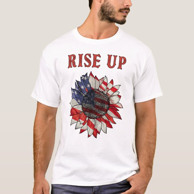 Camiseta Protesto Anti-Trump Levanta Resistência (Frente)