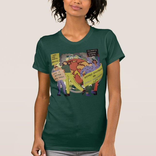 Camiseta Protesto contra as alterações climáticas (Frente)