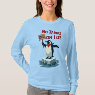 Camiseta Protesto Contra Pinguins - Sem Tarifas De Gelo