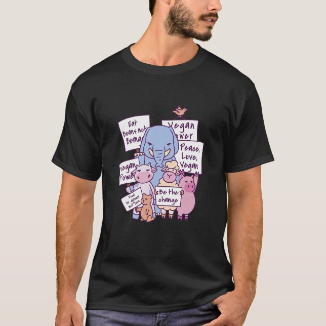 Camiseta Protesto contra Vegan (Frente)