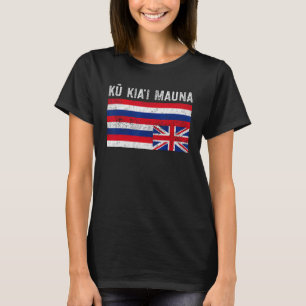 Camiseta Protesto de Bandeira do Havaí, Proteja Mauna Kea, 