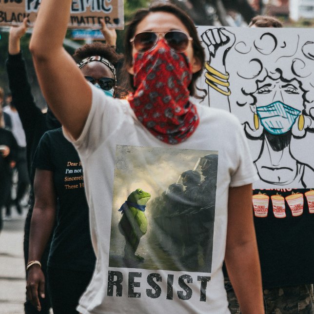 Camiseta Protesto do Sapo de Portland (Criador carregado)