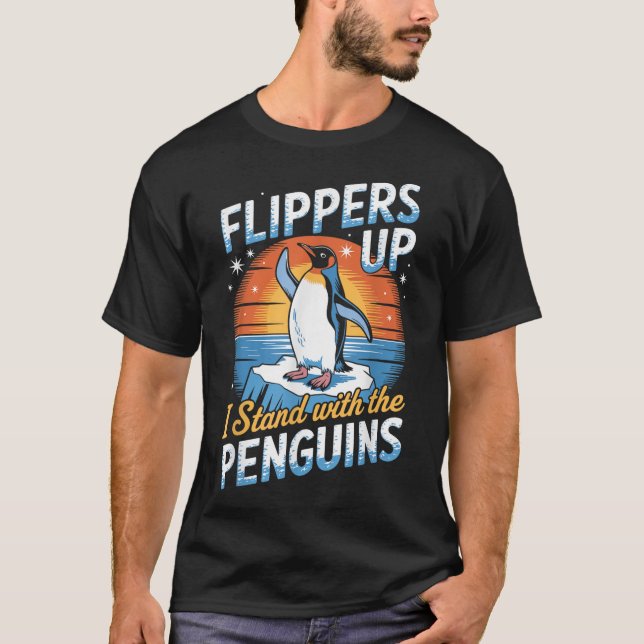 Camiseta Protesto Engraçado Contra Pinguins Tarifários Prot (Frente)