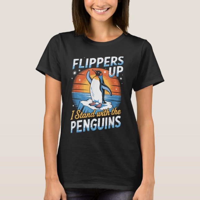 Camiseta Protesto Engraçado Contra Pinguins Tarifários Prot (Frente)