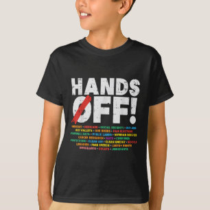Camiseta Protesto Mãos Fora do Medicare Segurança Social Re