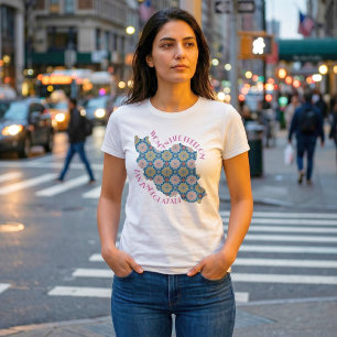 Camiseta Protesto Mulher Vida Liberdade Flores Rosa