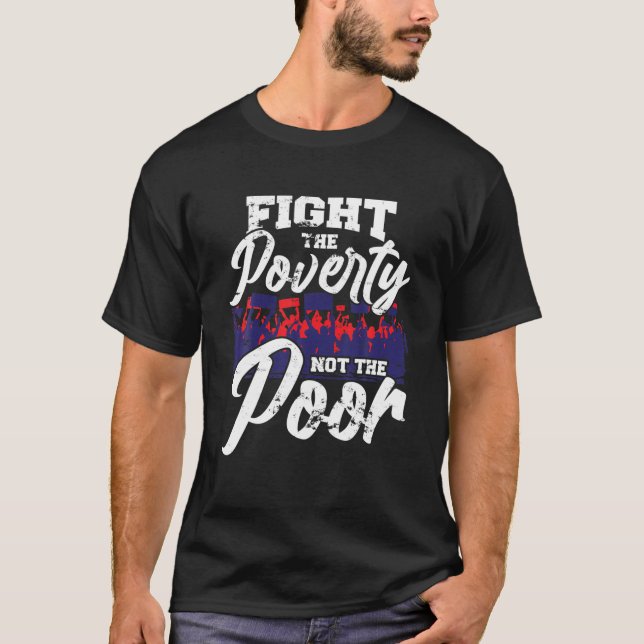 Camiseta Protesto Não Os Pobres Ativistas Da Campanha Povos (Frente)