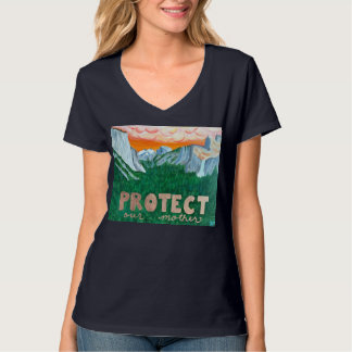 Camiseta protesto, proteção da mãe natureza, parques nacion