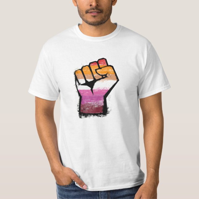 Camiseta Protesto Punho Lésbico (Frente)
