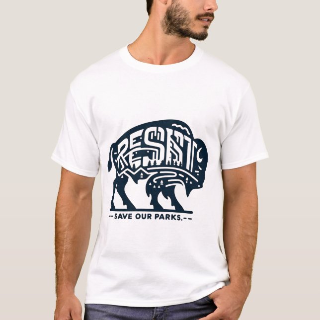 Camiseta Protesto Wild Bison - Salve nossa Declaração de Pa (Frente)
