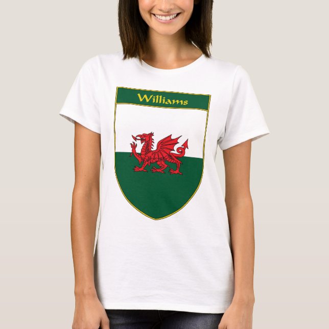 Camiseta Protetor da bandeira de Williams Galês (Frente)