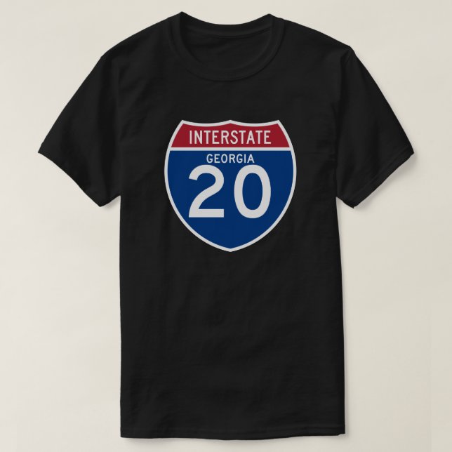 Camiseta Protetor da estrada nacional de Geórgia GA I-20 - (Frente do Design)