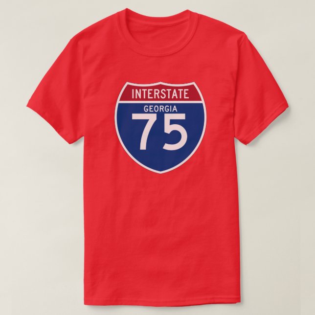 Camiseta Protetor da estrada nacional de Geórgia GA I-75 - (Frente do Design)