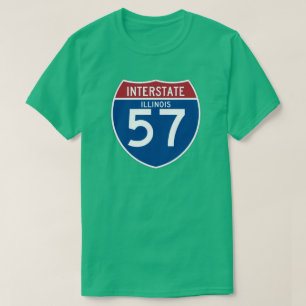 Camiseta Protetor da estrada nacional de Illinois IL I-57 -