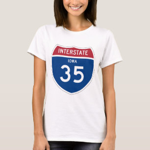 Camiseta Protetor da estrada nacional de Iowa IA I-35 -