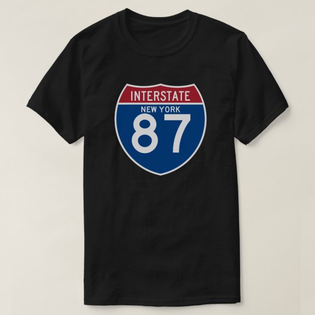 Camiseta Protetor da estrada nacional de New York NY I-87 - (Frente do Design)