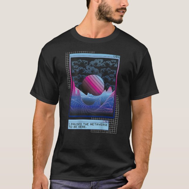 Camiseta protetor de festas de Vaporwave EDM da impressão T (Frente)