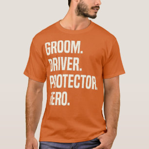 Camiseta Protetor do Noivo Motorista Herói Profissão do Noi